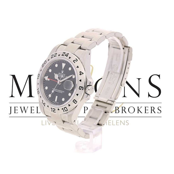 Second Hand Rolex Explorer 2 16570 Watch - Black Dial