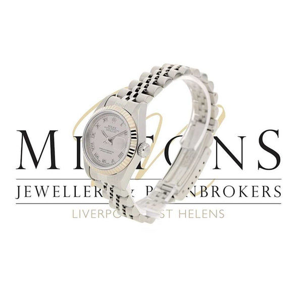 Second Hand Lady's Rolex Datejust 69174 - Silver Roman Dial