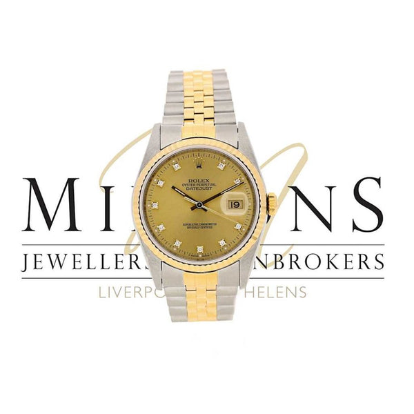 Pre-Owned Gents Rolex Datejust 16233 - Champagne Diamond Dial