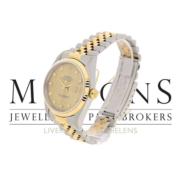 Pre-Owned Gents Rolex Datejust 16233 - Champagne Diamond Dial