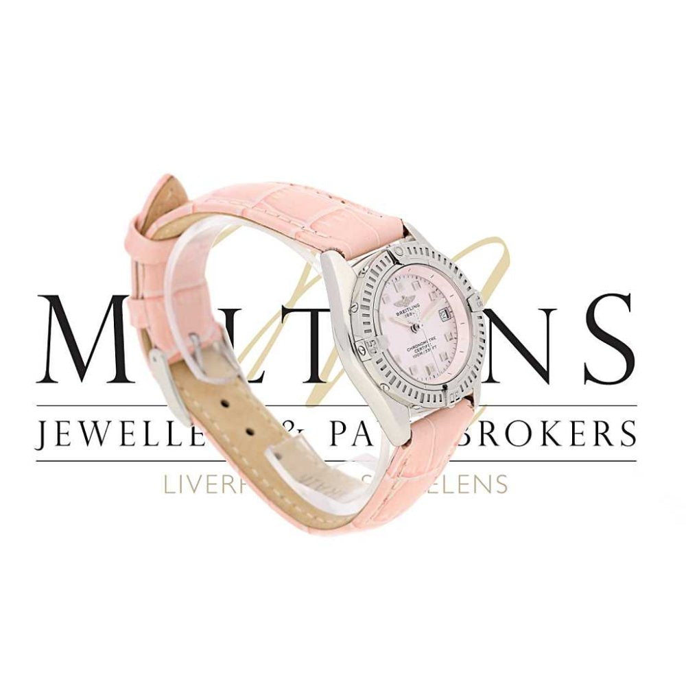 Lady's Second Hand Breitling Callistino Watch A72345 - Pink