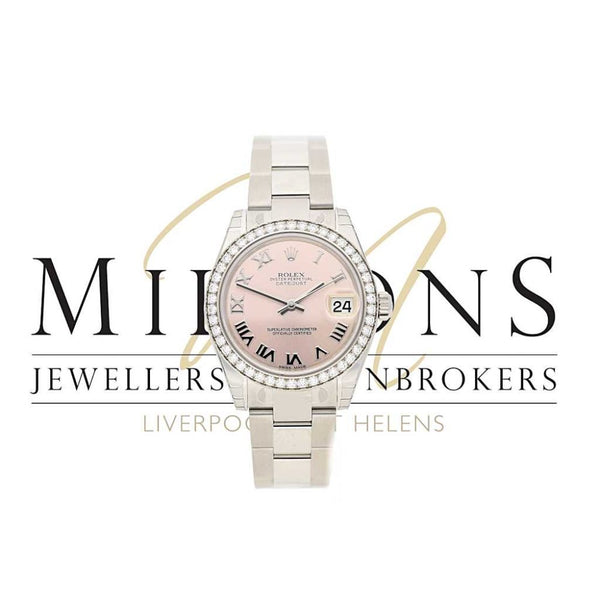 Unworn Rolex Datejust 31 mm - Original Diamond Bezel - Pink
