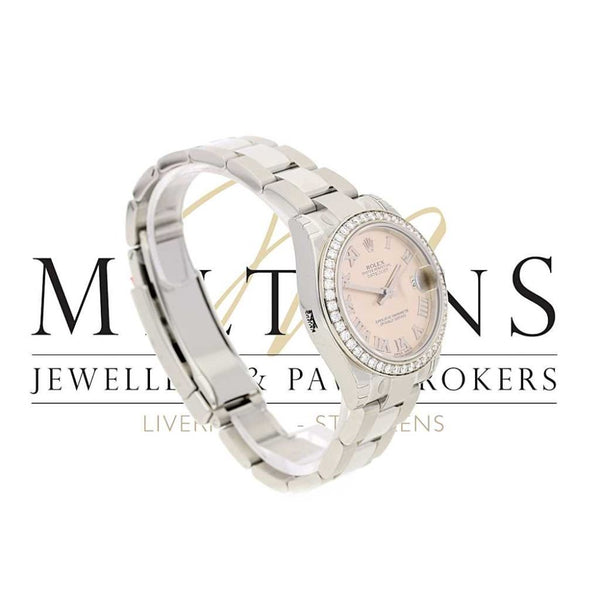 Unworn Rolex Datejust 31 mm - Original Diamond Bezel - Pink