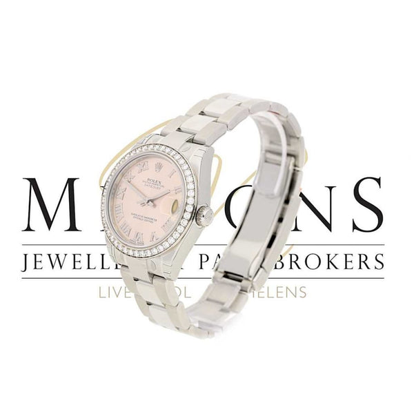 Unworn Rolex Datejust 31 mm - Original Diamond Bezel - Pink
