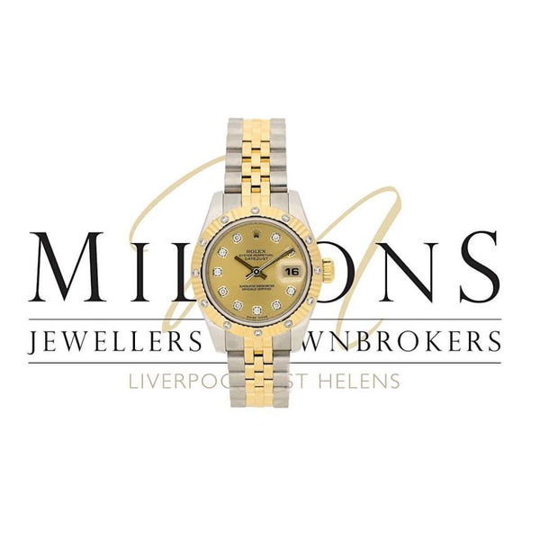 Lady's Rolex Datejust 179313 - Diamond Bezel - Diamond Dial