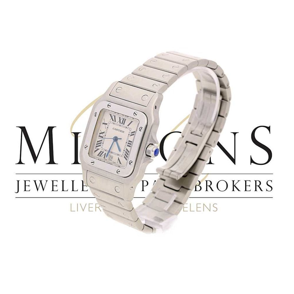 Pre Owned Cartier Santos Steel Watch 1564 - Quartz