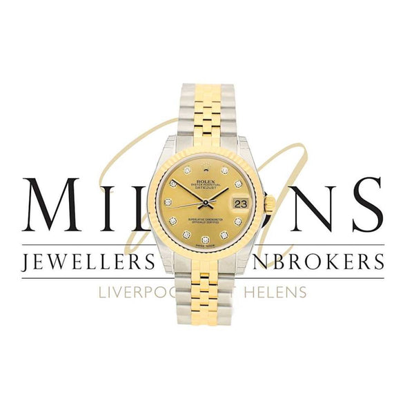 Unworn 2015 Mid Size Rolex Datejust 178273 - Diamond Dial