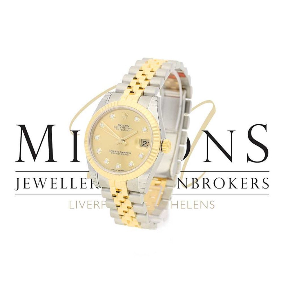 Unworn 2015 Mid Size Rolex Datejust 178273 - Diamond Dial