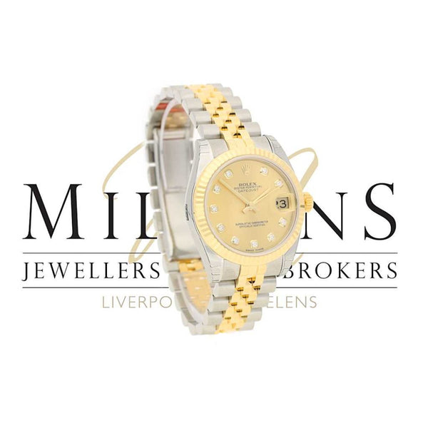 Unworn 2015 Mid Size Rolex Datejust 178273 - Diamond Dial