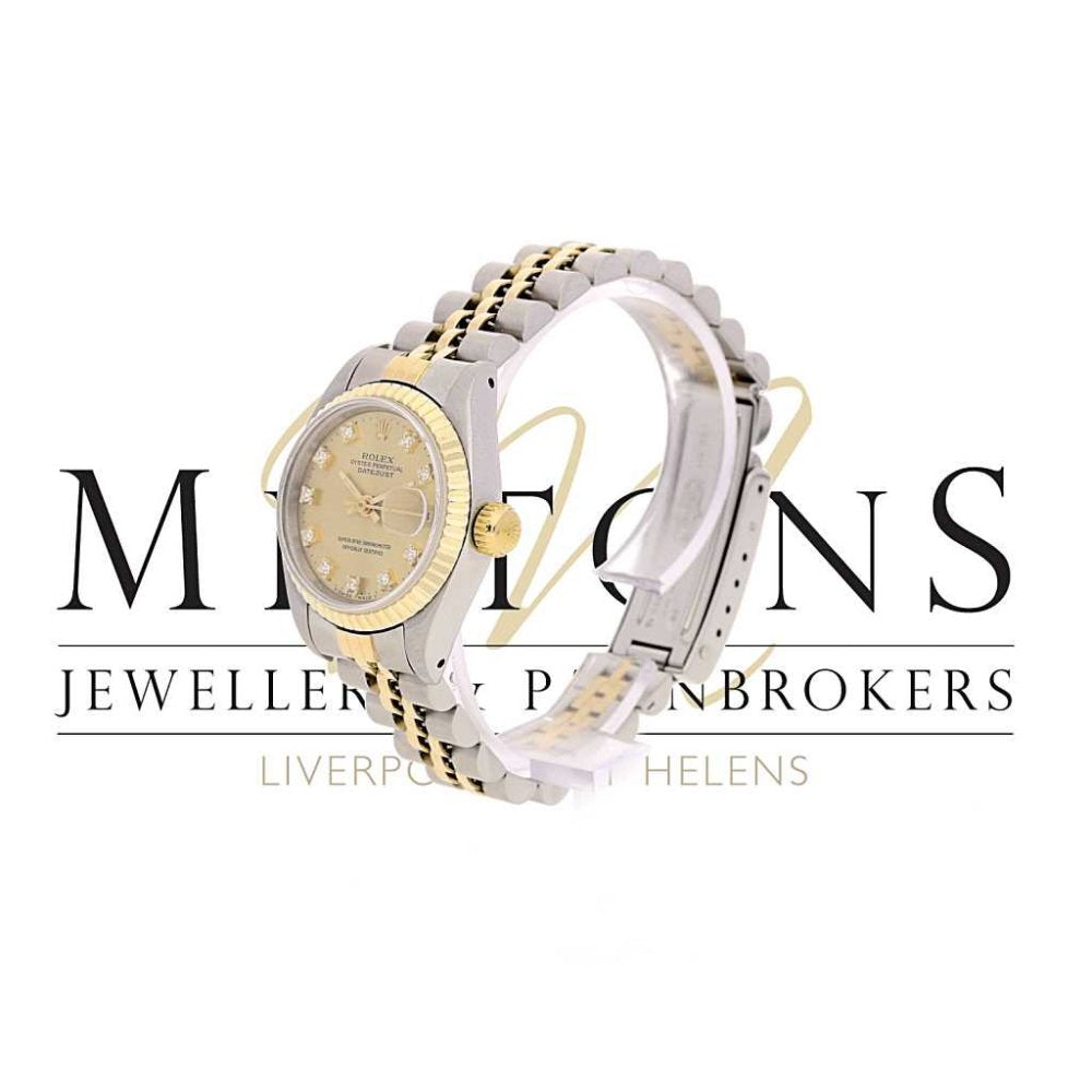 1991 Lady's Rolex Bi Colour Datejust 69173 - Gold Diamond Dial