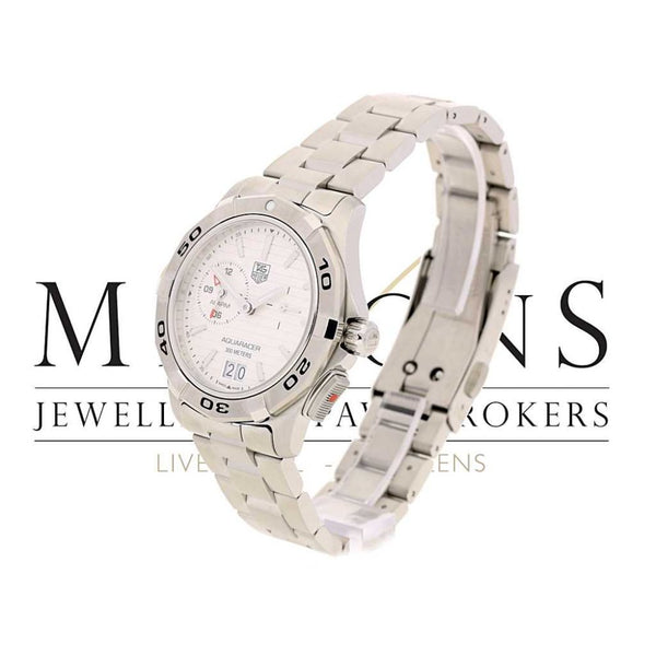 Unworn Tag Heuer Aquaracer Alarm Watch WAP111Y - Silver Dial