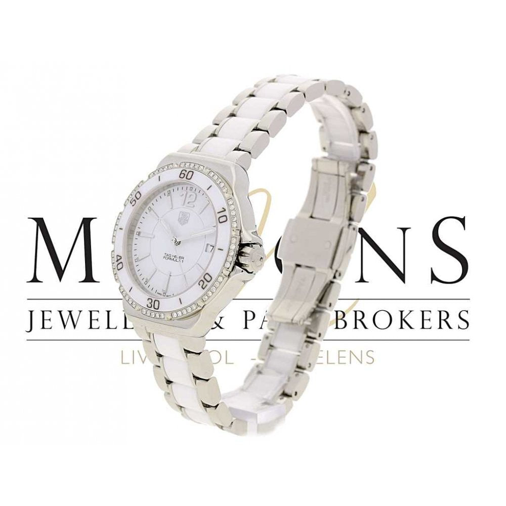 Unworn Lady's Tag Heuer Formula 1 WAH1213 - White Ceramic Watch