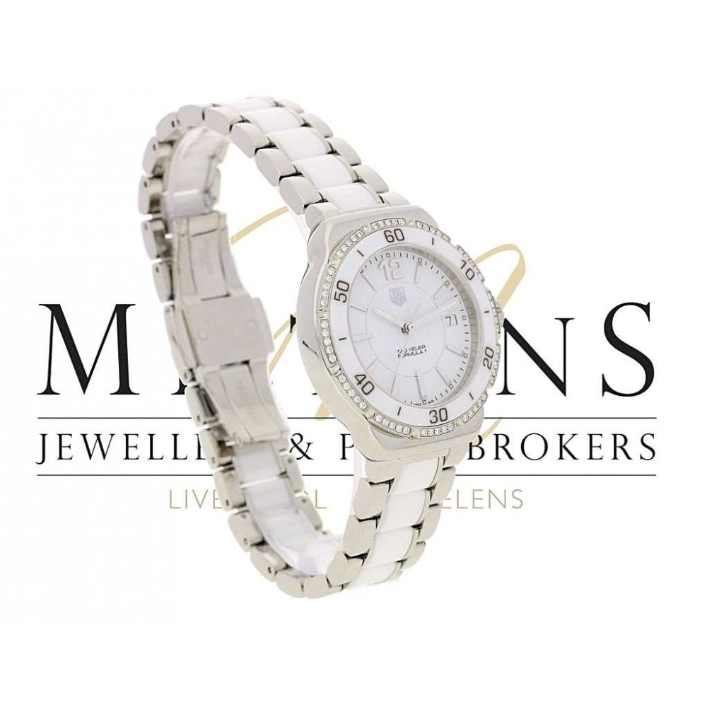 Unworn Lady's Tag Heuer Formula 1 WAH1213 - White Ceramic Watch