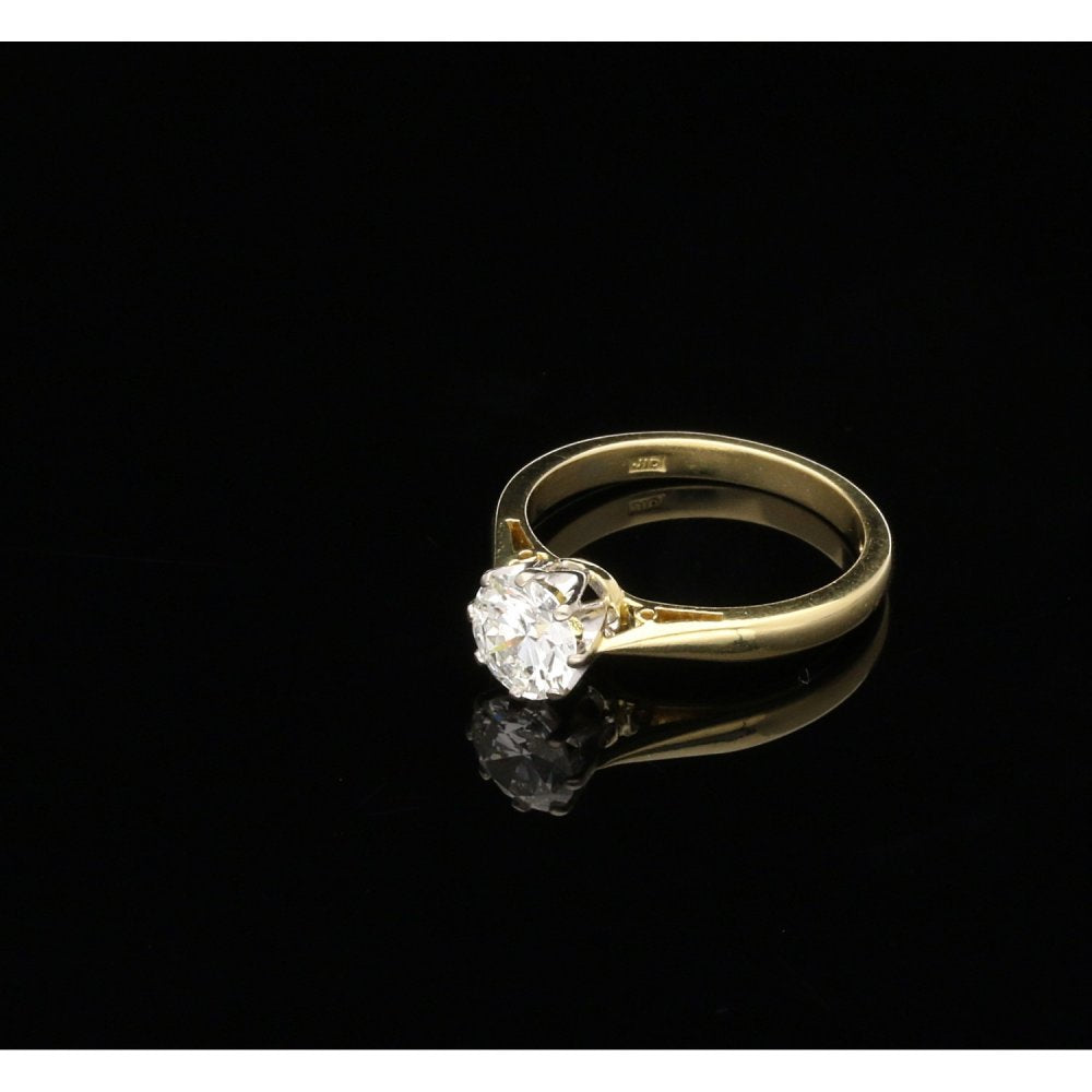 0.79ct Diamond Engagement Ring - 18ct Yellow Gold
