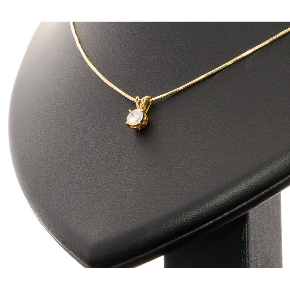 0.50ct Diamond Pendant on a 18ct Yellow Gold Snake Chain