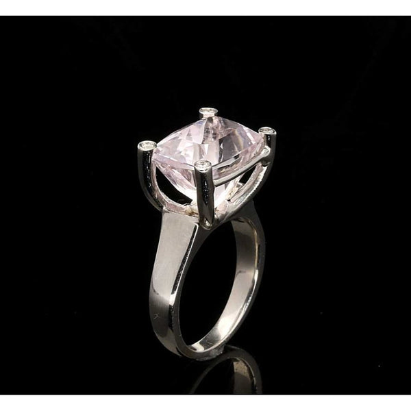 7.55ct Kunzite and Diamond Ring - 18ct White Gold