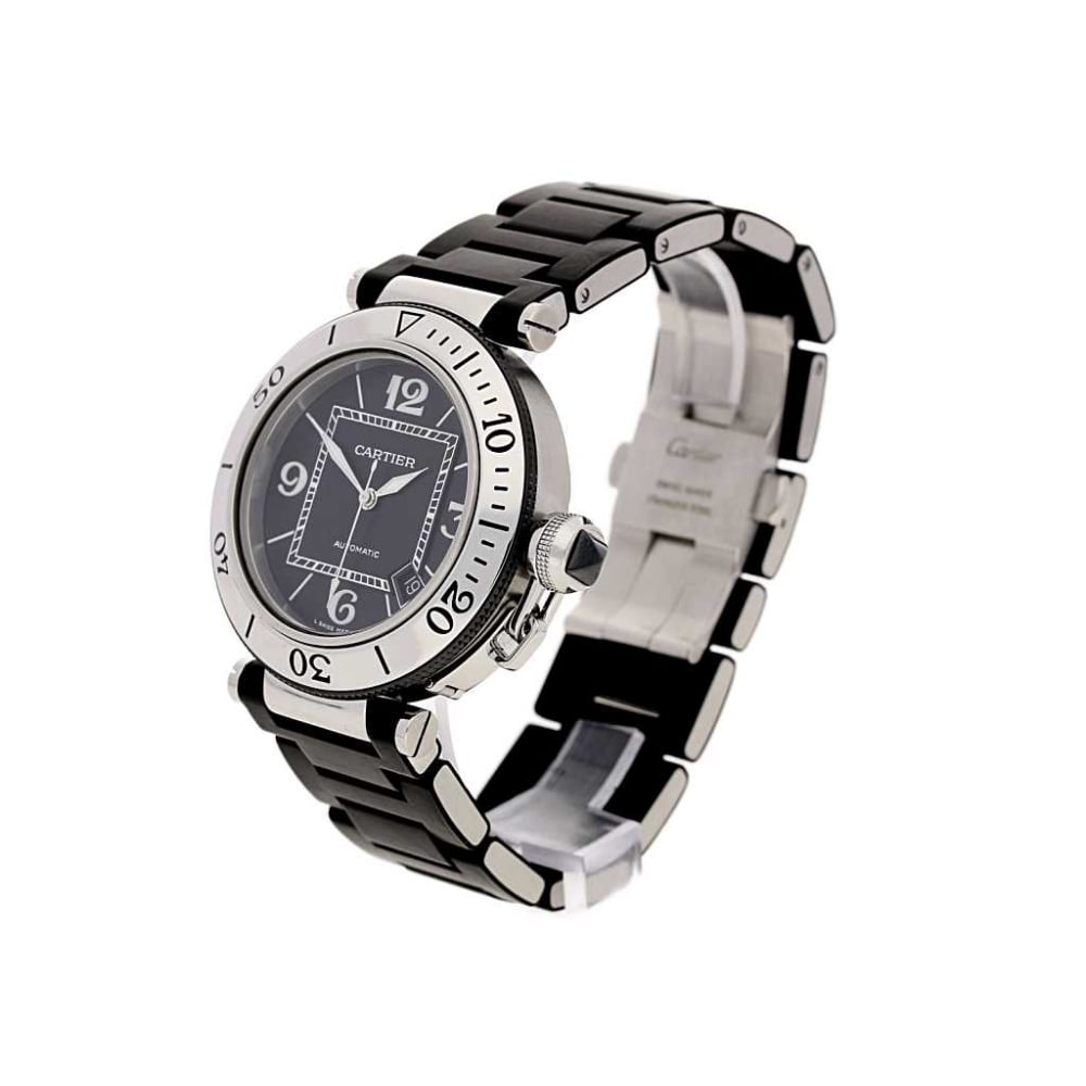 Pasha 2790 Watch - Black Dial - Rubber & Steel Bracelet