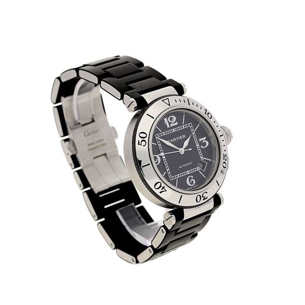Pasha 2790 Watch - Black Dial - Rubber & Steel Bracelet
