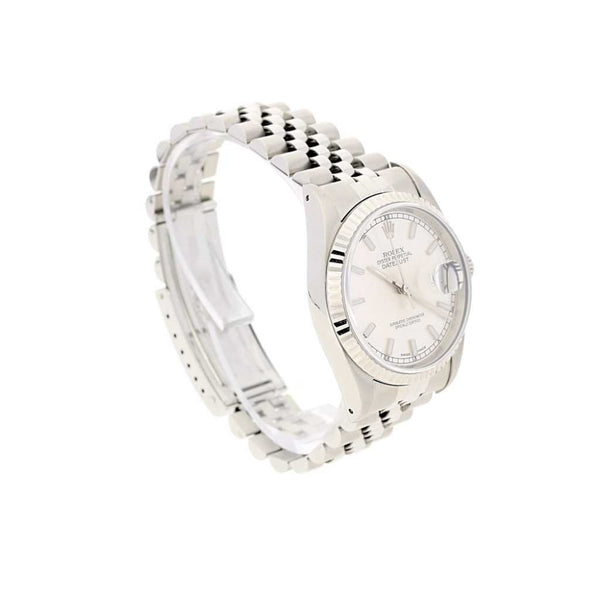 Rolex Datejust Stainless Steel and White Metal