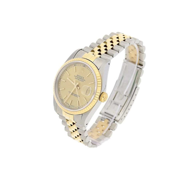Datejust 16233 Mens Secondhand Watch - Gold Baton Dial - 1991