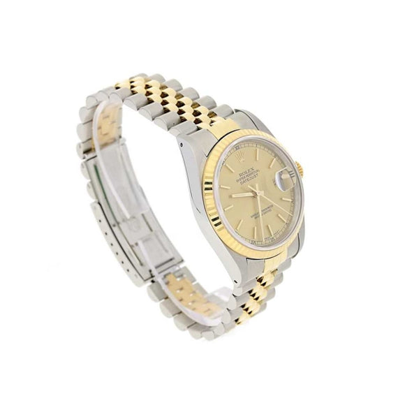 Datejust 16233 Mens Secondhand Watch - Gold Baton Dial - 1991