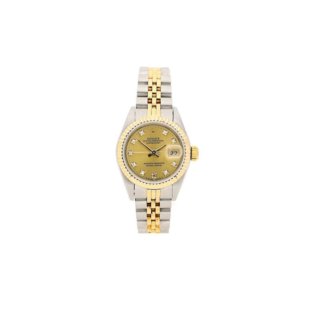 Second Hand Rolex Datejust 69173 - Champagne Diamond Dial 1992