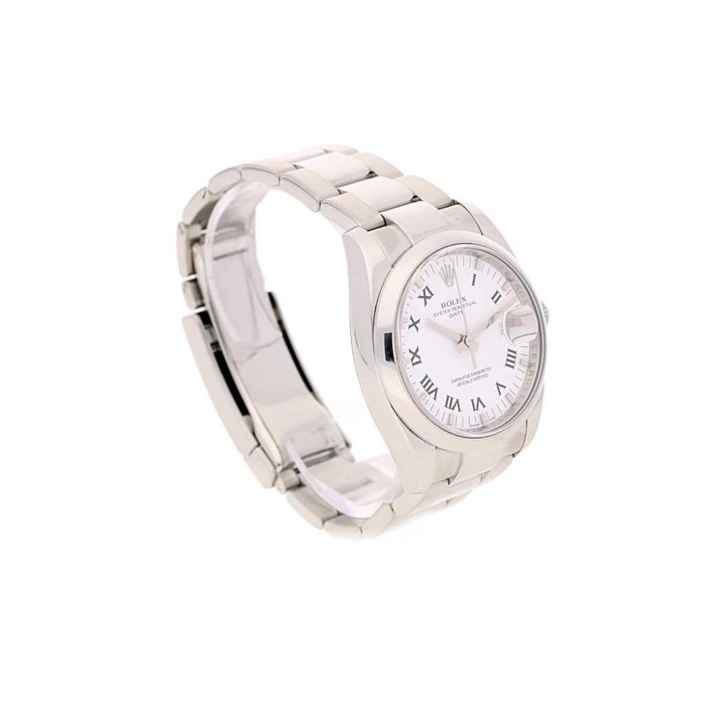 Oyster Date 115200 Pre-Owned Mens Watch, White Roman Dial, 2009