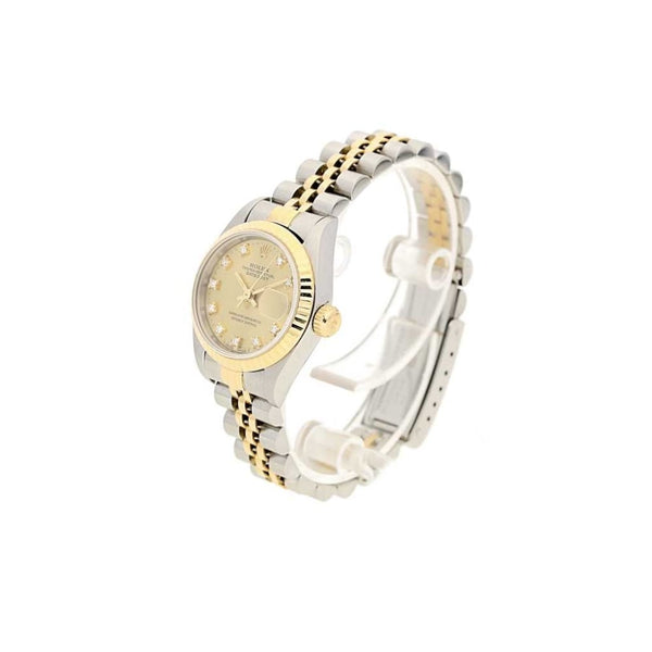 Lady's Rolex Bi Metal 69173 with Diamond Hour Markers