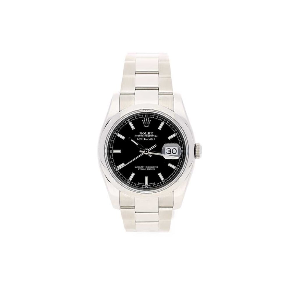 Datejust 116200 Black Batton Dial Watch, 2008