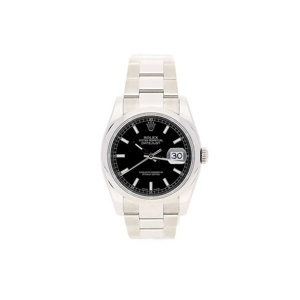 Datejust 116200 Black Batton Dial Watch, 2008