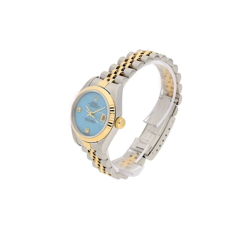 Lady's Rolex Datejust 79173 with Diamond Turqoise Dial