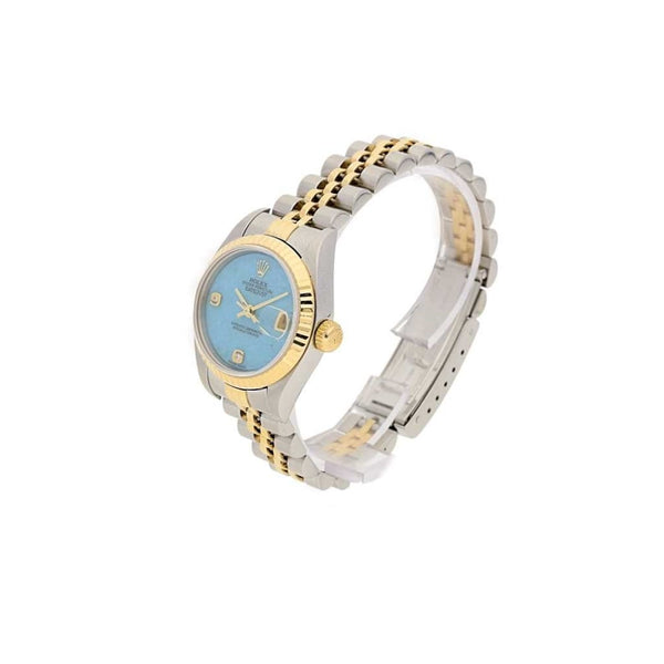 Lady's Rolex Datejust 79173 with Diamond Turqoise Dial