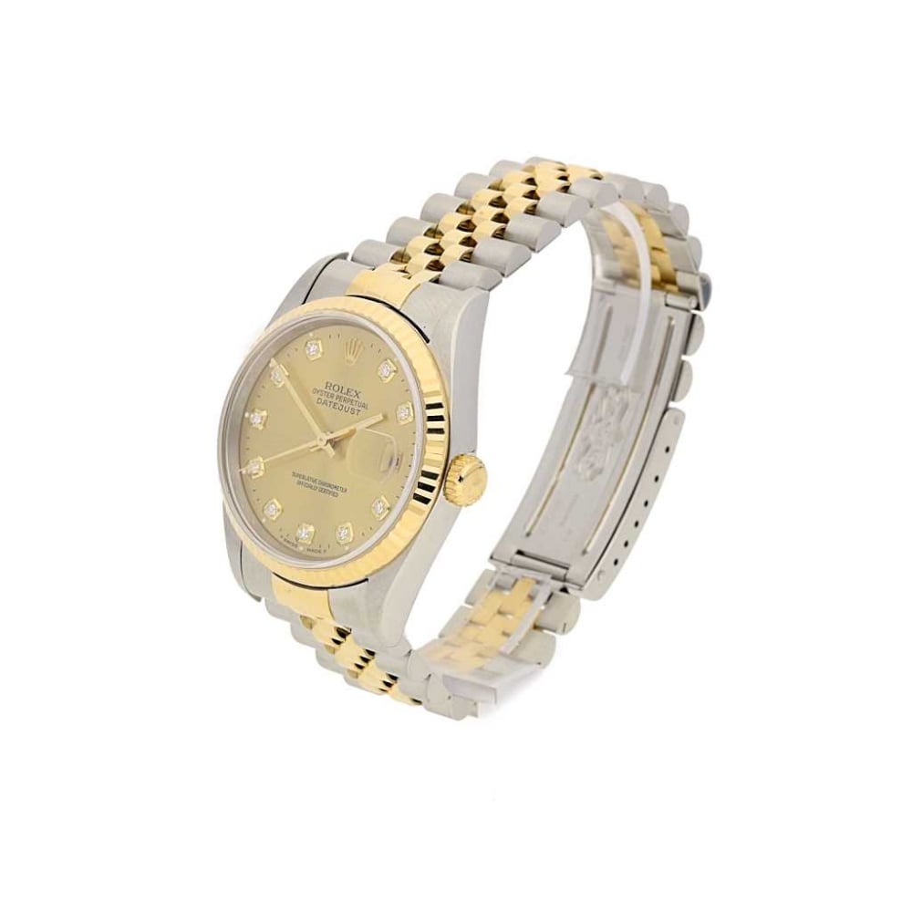 Datejust 16233 Mens Watch - Steel and Gold - Diamond Dial - 1996