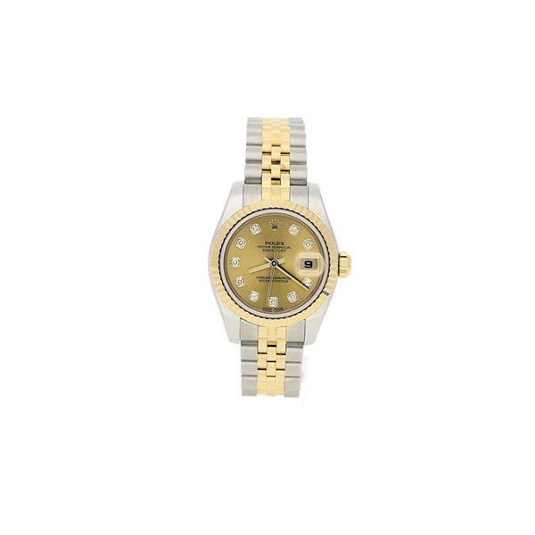 Datejust 179173 Ladies Champagne Diamond Dial Watch 2006