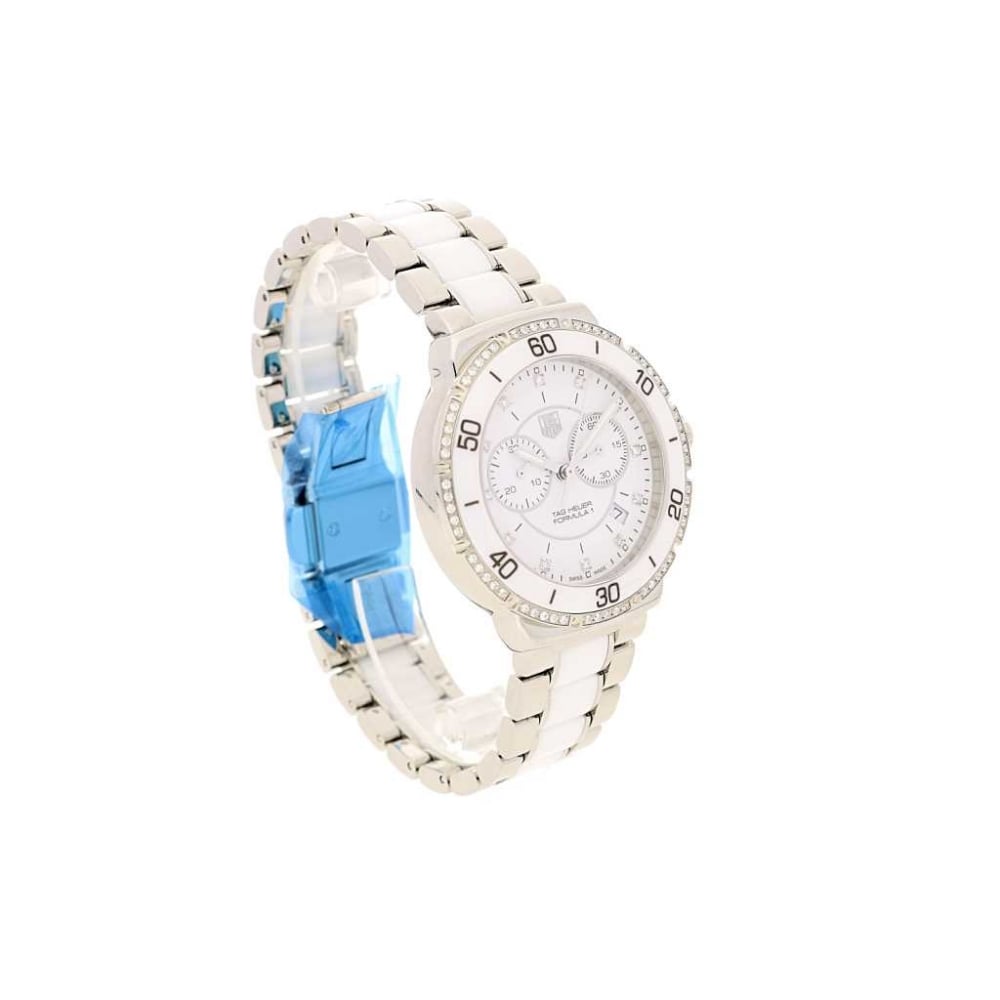 Unworn Tag Heuer Formula 1 CAH1213- White Ceramic and Diamond