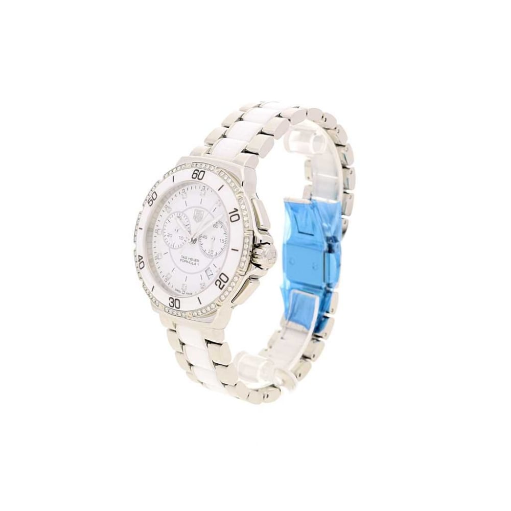 Unworn Tag Heuer Formula 1 CAH1213- White Ceramic and Diamond