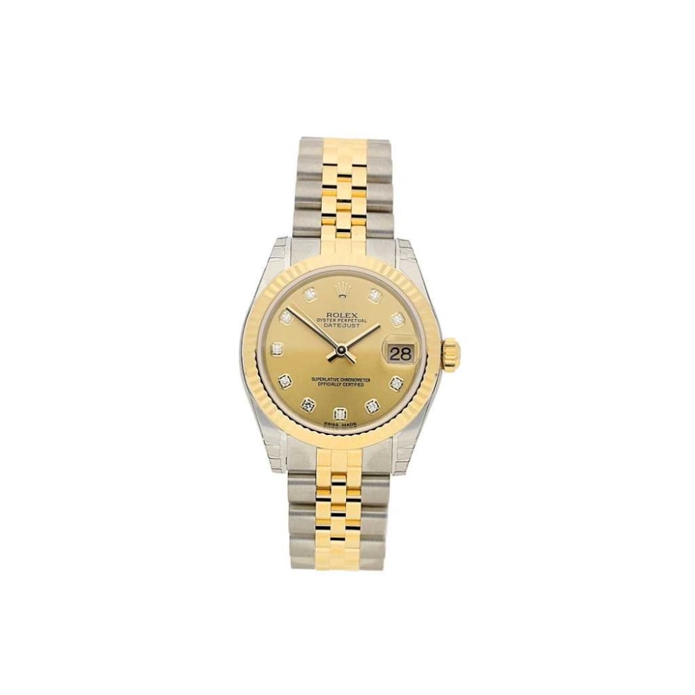 Unworn 2015 Mid Size Rolex Datejust 178273 - Diamond Dial