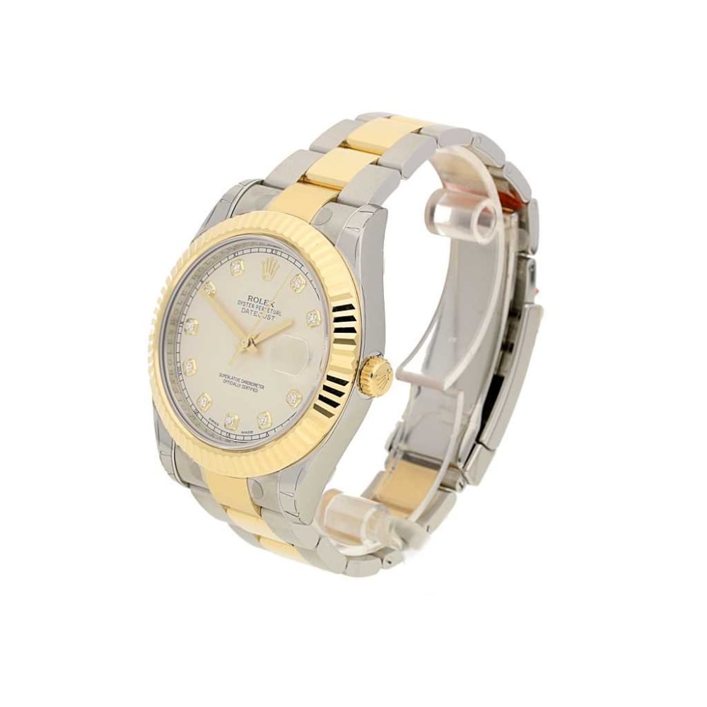 Datejust 2 116333, Silver Diamond Dot Dial, 2015 Unworn