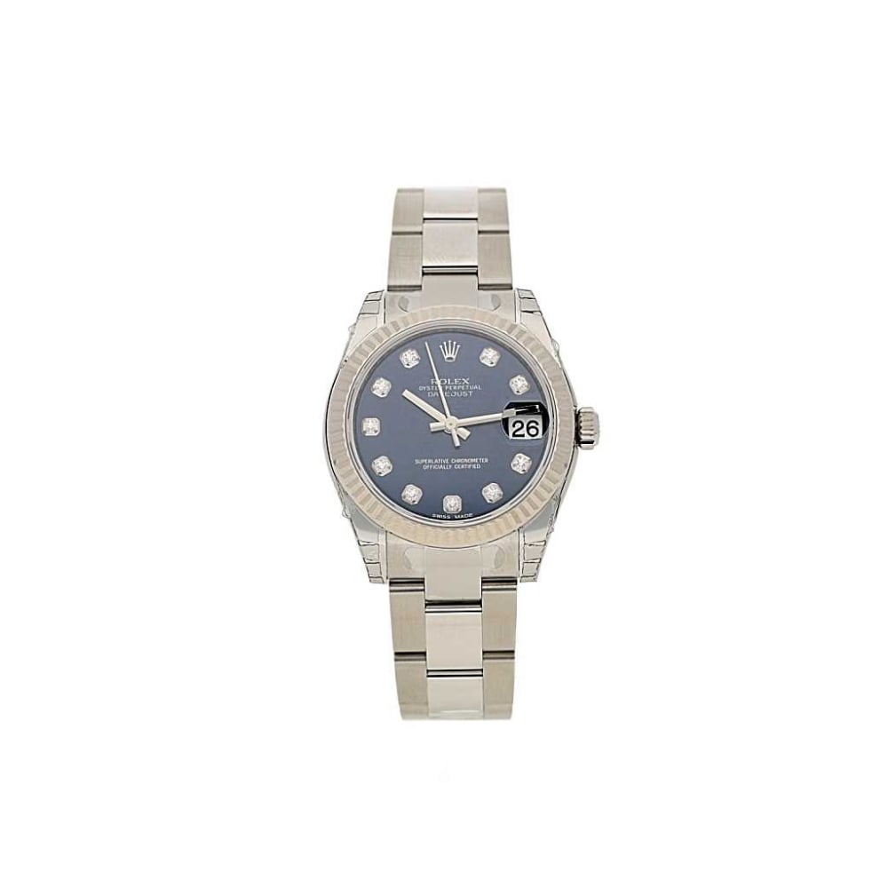 Unworn Rolex Datejust Midi 178274 - Blue Diamond Dial