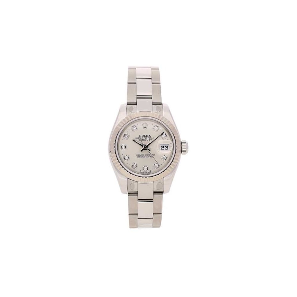 Lady's Rolex Datejust 179174 - Silver Diamond Dial - 2005