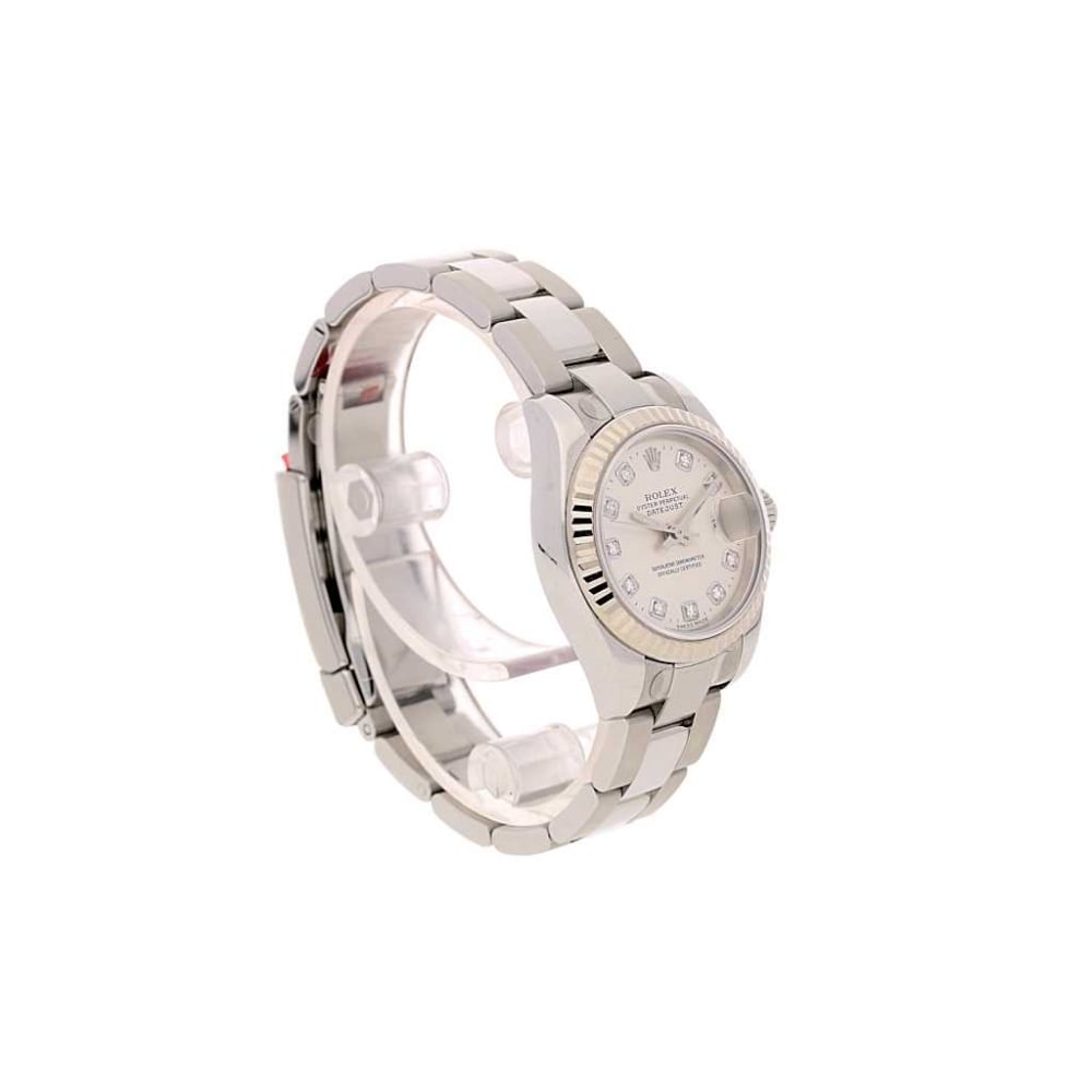 Lady's Rolex Datejust 179174 - Silver Diamond Dial - 2005