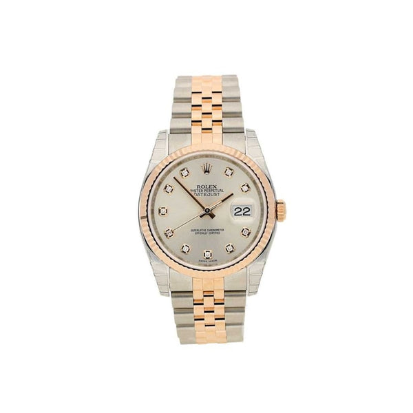 Datejust 116231 Unworn, Steel & Everose Gold, Diamond Dial 2016