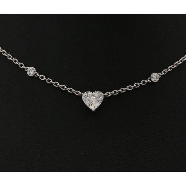 Diamond Heart Cartier Necklace 18ct White Gold