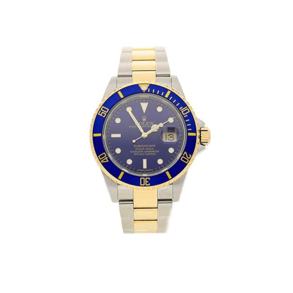 Rolex Submariner 16613T - Steel and Gold - Blue - Second Hand