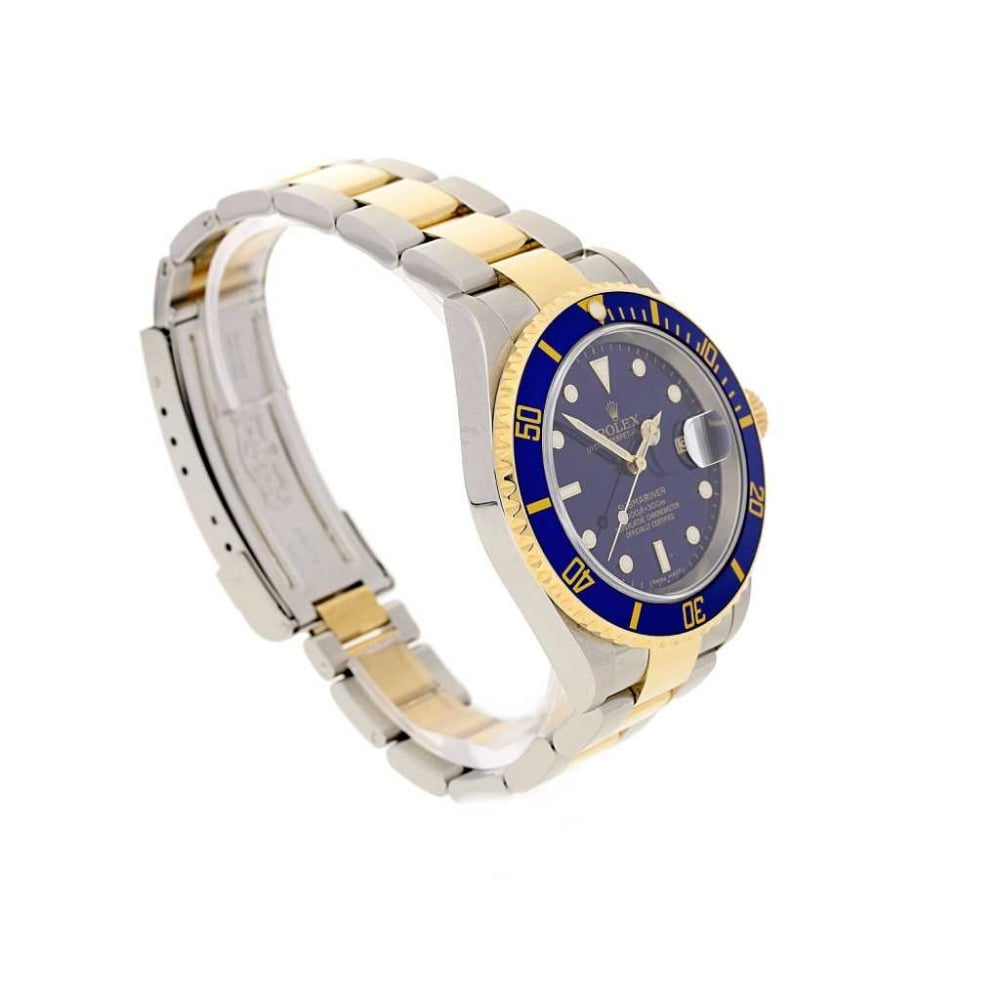 Rolex Submariner 16613T - Steel and Gold - Blue - Second Hand