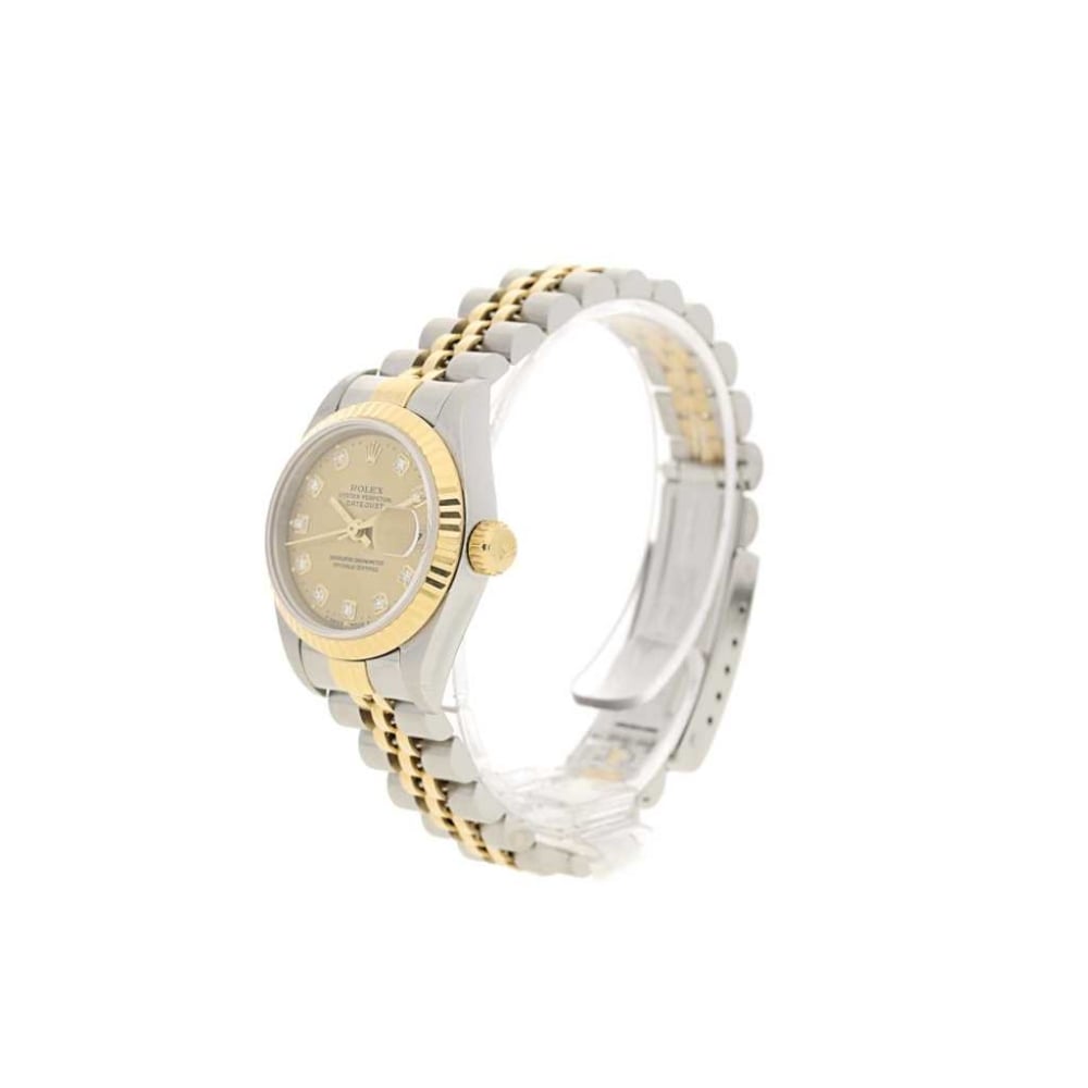 Datejust 69173 Steel & Gold, Ladies, Diamond Hour Markers, 1995