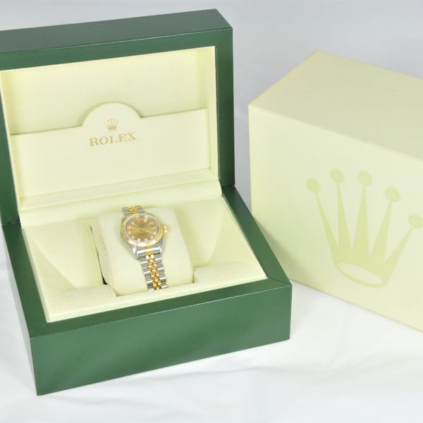 Datejust 69173 Steel & Gold, Ladies, Diamond Hour Markers, 1995