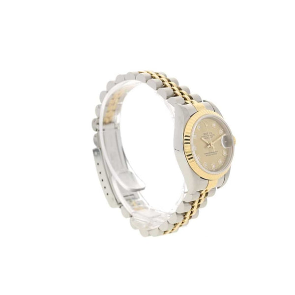 Datejust 69173 Steel & Gold, Ladies, Diamond Hour Markers, 1995