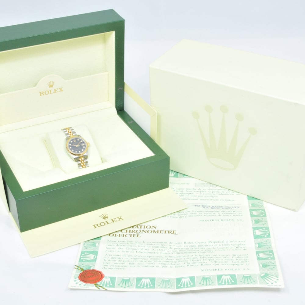 Datejust 69173 - Ladies Watch - Black Diamond Dial - 1989