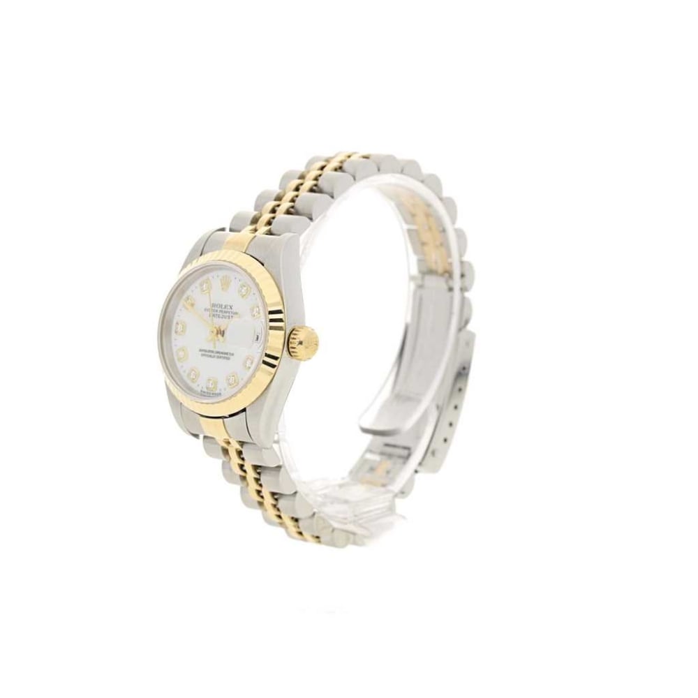 Ladies Secondhand Rolex Datejust 69173 - White Diamond Dial